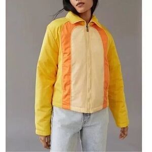 BDG Urban Outfitters Retro Puffer Jacket Coat Yellow Women's Size Small